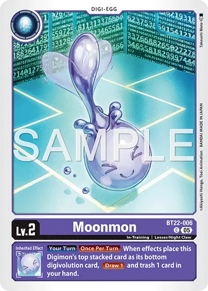 Digimon TCG Card 'BT22-006' 'Moonmon'