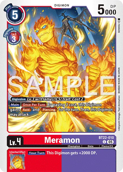 Digimon TCG Card 'BT22-010' 'Meramon'
