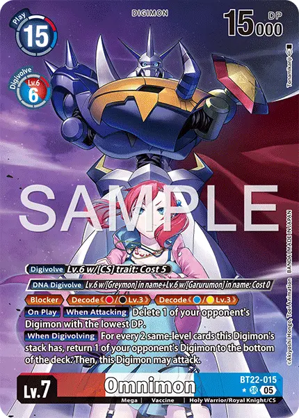 Digimon TCG Card BT22-015_P1 Omnimon