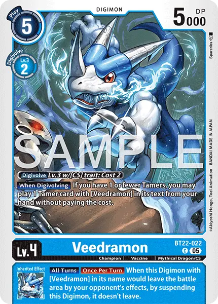 Digimon TCG Card 'BT22-022' 'Veedramon'