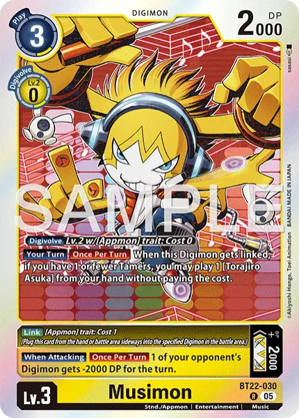 Digimon TCG Card 'BT22-030' 'Musimon'