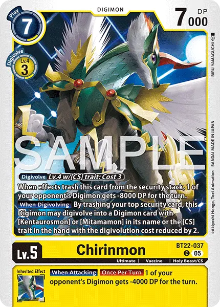 Digimon TCG Card 'BT22-037' 'Chirinmon'