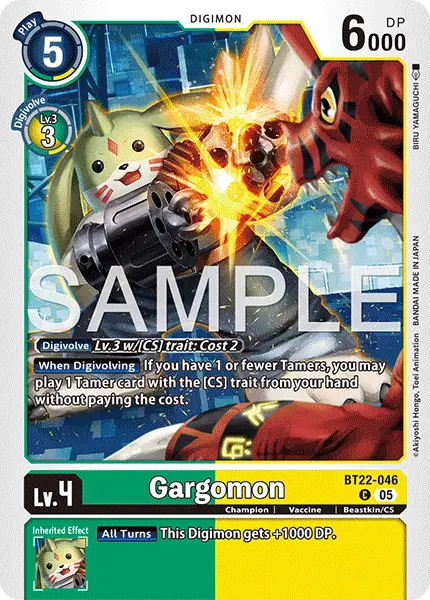 Digimon TCG Card BT22-046 Gargomon