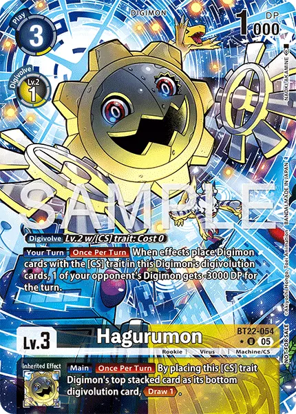 Digimon TCG Card BT22-054_P1 Hagurumon