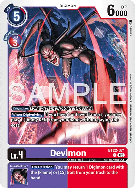 Digimon TCG Card 'BT22-071' 'Devimon'