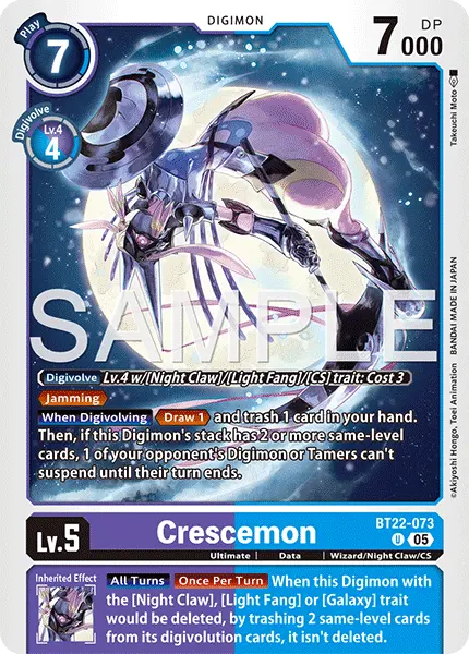 Digimon TCG Card 'BT22-073' 'Crescemon'