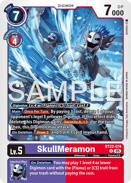 Digimon TCG Card 'BT22-074' 'SkullMeramon'