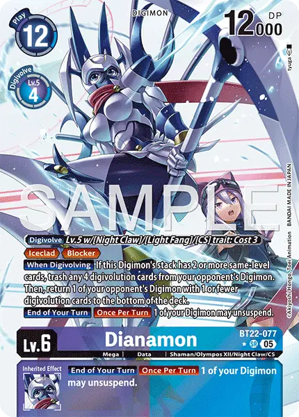 Digimon TCG Card 'BT22-077_P1' 'Dianamon'