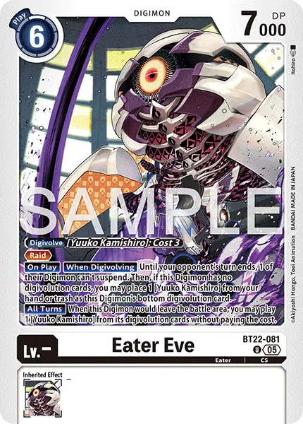 Digimon TCG Card BT22-081 Eater Eve
