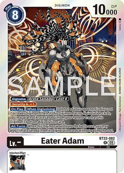 Digimon TCG Card 'BT22-082' 'Eater Adam'