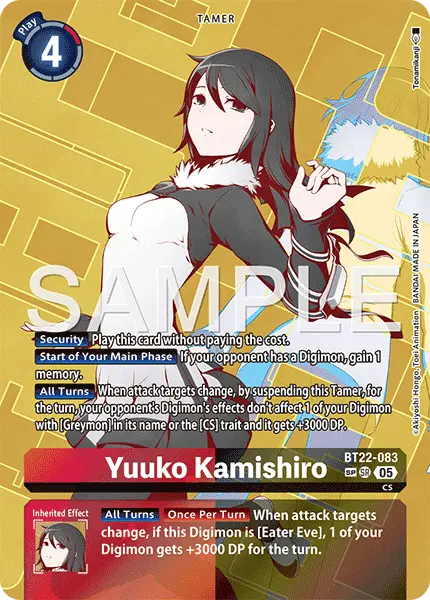 Digimon TCG Card 'BT22-083_P2' 'Yuuko Kamishiro'