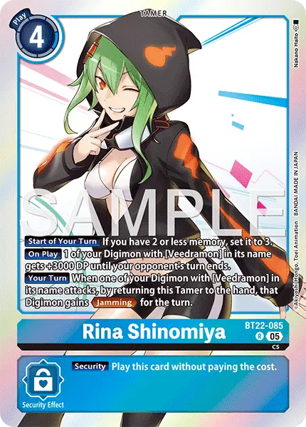 Digimon TCG Card 'BT22-085' 'Rina Shinomiya'