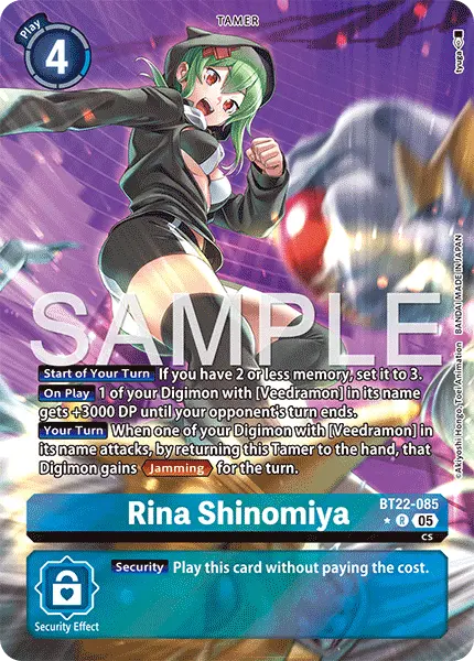 Digimon TCG Card 'BT22-085_P1' 'Rina Shinomiya'