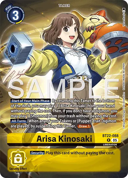 Digimon TCG Card 'BT22-088_P1' 'Arisa Kinosaki'