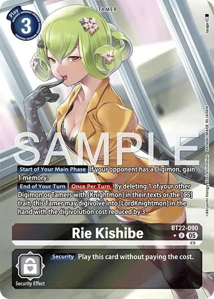 Digimon TCG Card 'BT22-090_P1' 'Rie Kishibe'