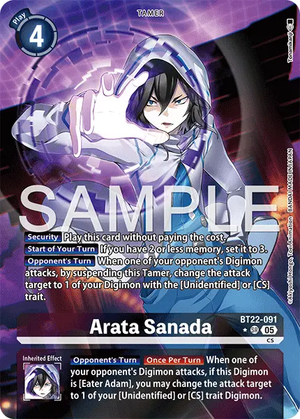 Digimon TCG Card 'BT22-091_P1' 'Arata Sanada'