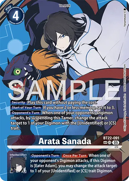Digimon TCG Card 'BT22-091_P2' 'Arata Sanada'