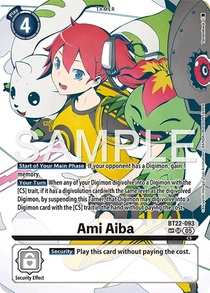Digimon TCG Card 'BT22-093_P2' 'Ami Aiba'