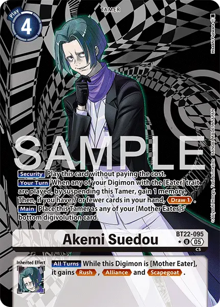 Digimon TCG Card 'BT22-095_P1' 'Akemi Suedou'