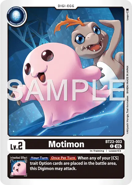 Digimon TCG Card 'BT23-003' 'Motimon'