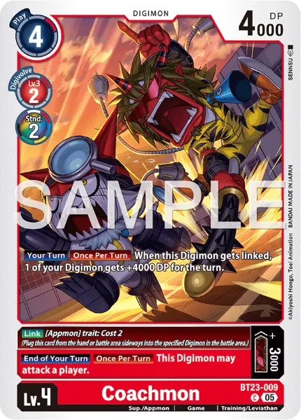 Digimon TCG Card 'BT23-009' 'Coachmon'
