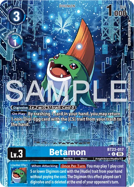 Digimon TCG Card 'BT23-017_P1' 'Betamon'