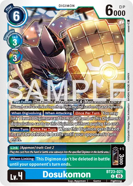 Digimon TCG Card 'BT23-021' 'Dosukomon'
