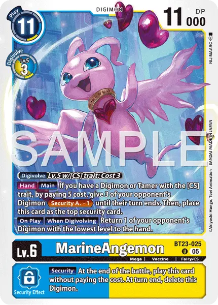 Digimon TCG Card 'BT23-025' 'MarineAngemon'
