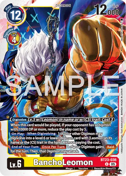 Digimon TCG Card 'BT23-036' 'BanchoLeomon'