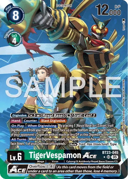 Digimon TCG Card 'BT23-045_P1' 'TigerVespamon'