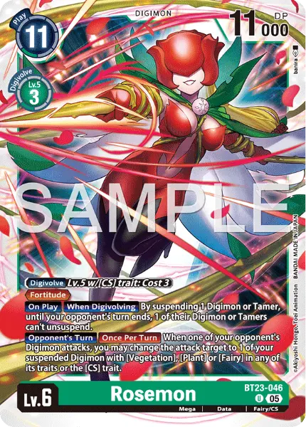 Digimon TCG Card 'BT23-046' 'Rosemon'
