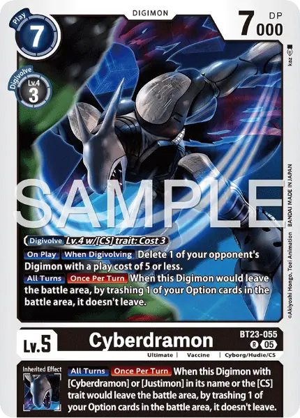 Digimon TCG Card 'BT23-055' 'Cyberdramon'