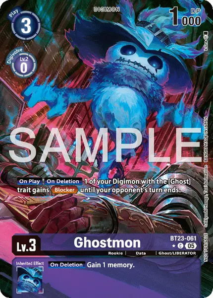 Digimon TCG Card 'BT23-061_P1' 'Ghostmon'