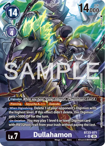 Digimon TCG Card 'BT23-071_P1' 'Dullahamon'