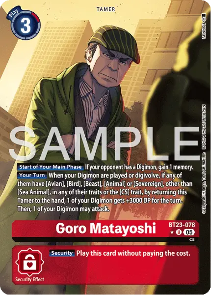Digimon TCG Card 'BT23-078_P1' 'Goro Matayoshi'