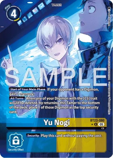 Digimon TCG Card 'BT23-080_P1' 'Yu Nogi'