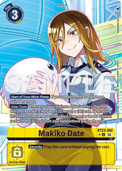 Digimon TCG Card 'BT23-082_P1' 'Makiko Date'
