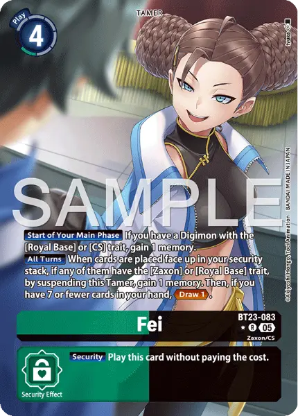 Digimon TCG Card 'BT23-083_P1' 'Fei'