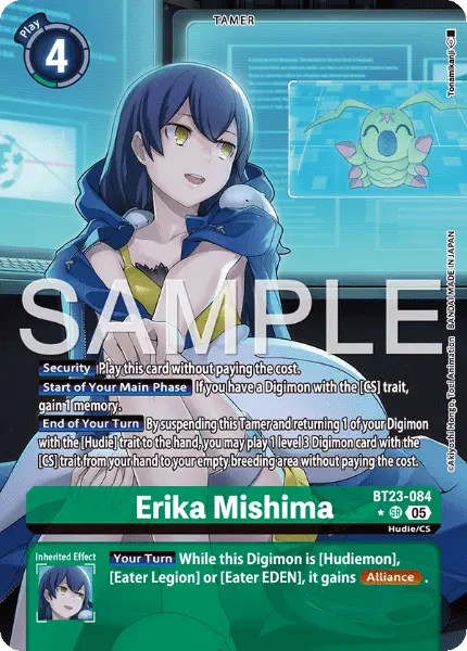 Digimon TCG Card 'BT23-084_P1' 'Erika Mishima'