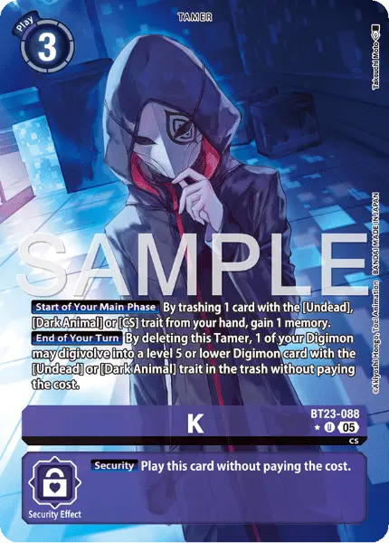 Digimon TCG Card 'BT23-088_P1' 'K'