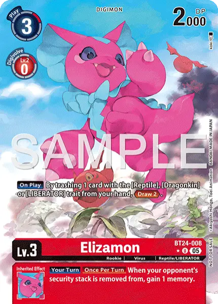Digimon TCG Card 'BT24-008_P1' 'Elizamon'