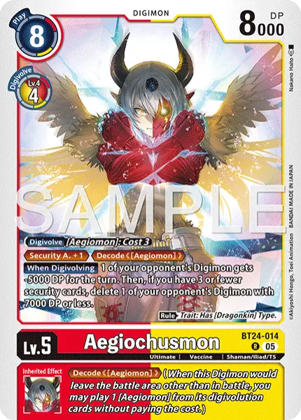 Digimon TCG Card 'BT24-014' 'Aegiochusmon'