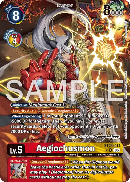 Digimon TCG Card 'BT24-014_P1' 'Aegiochusmon'