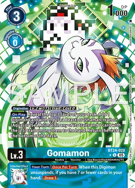 Digimon TCG Card 'BT24-020_P1' 'Gomamon'