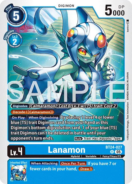 Digimon TCG Card 'BT24-027' 'Lanamon'