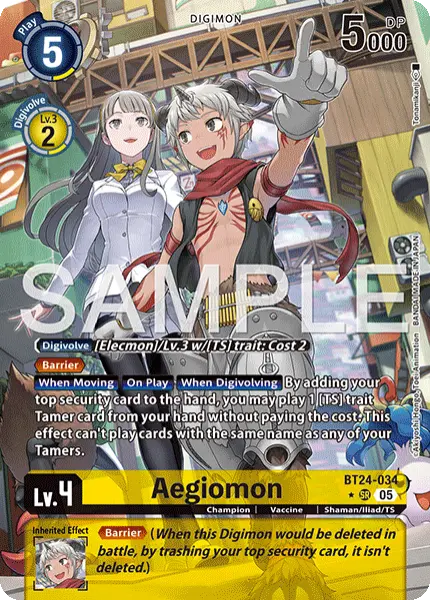 Digimon TCG Card 'BT24-034_P1' 'Aegiomon'