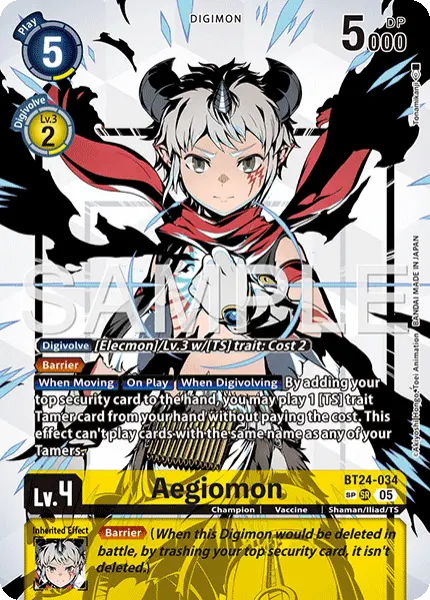 Digimon TCG Card 'BT24-034_P2' 'Aegiomon'