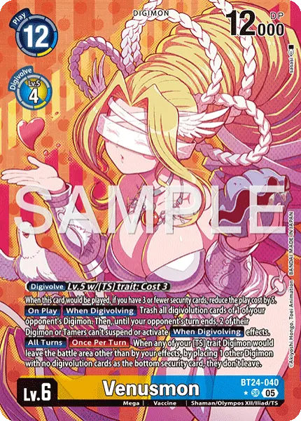 Digimon TCG Card 'BT24-040_P1' 'Venusmon'
