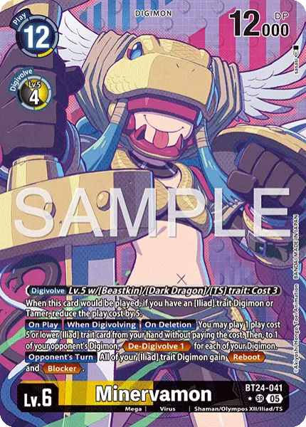 Digimon TCG Card 'BT24-041_P1' 'Minervamon'