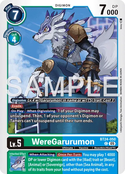 Digimon TCG Card 'BT24-050' 'WereGarurumon'